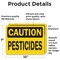 Signmission Pesticides Caution Sign, Vinyl Decal, 10in W x 7in L, 2PK OS-2PACK-CS-D-710-L-19222 - alternate 2